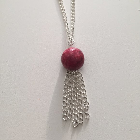 2 for $29 / Pink Dangle Chain Necklace - Picture 9 of 16
